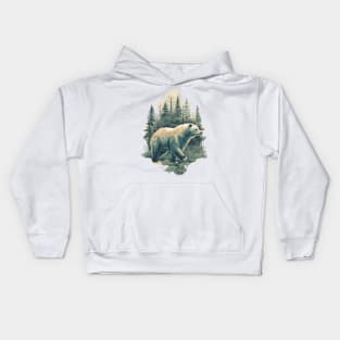 Forest bear Kids Hoodie